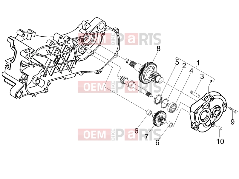 Engine » Reduction unit - Piaggio Fly 50 2T 2005