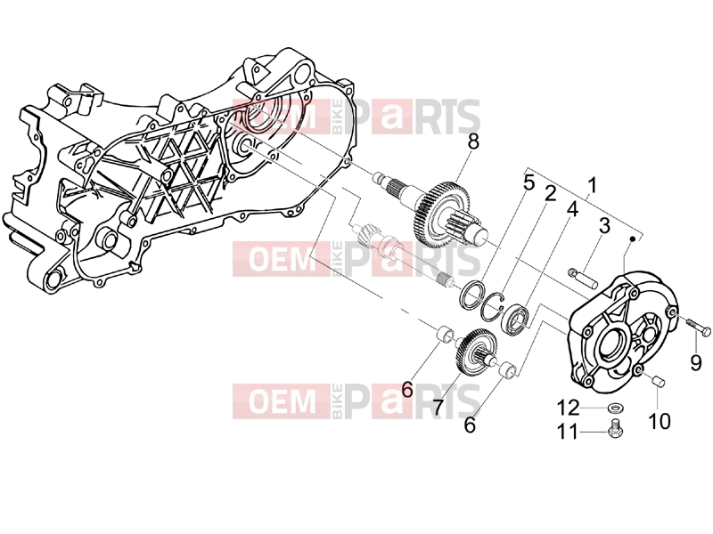 Engine » Reduction unit - Piaggio Fly 50 4T 2006