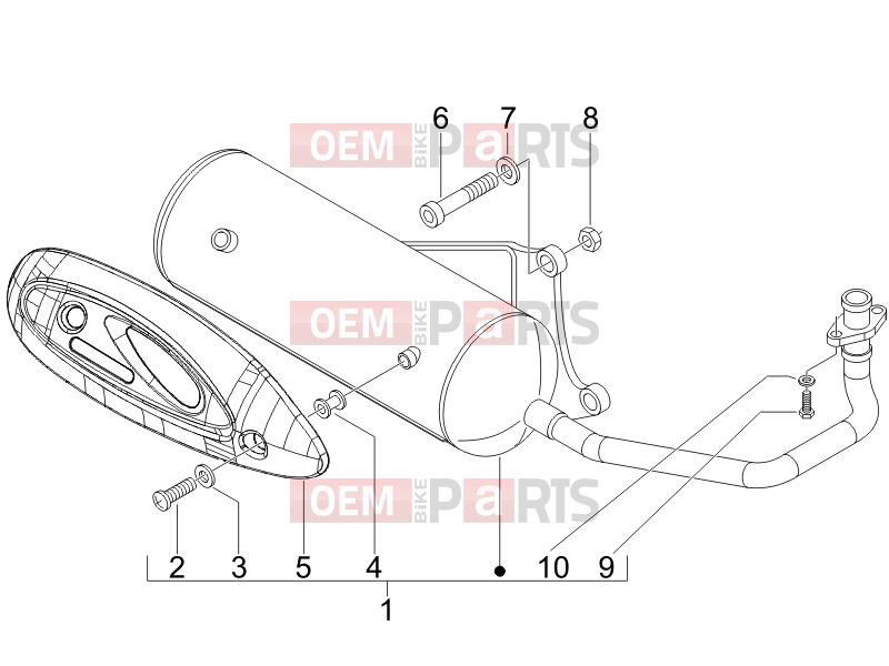 Engine » Silencer - Piaggio Fly 50 4T 2012