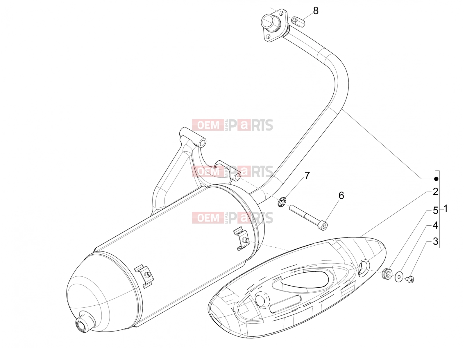 Engine » Silencer - Piaggio Fly 50 4T 2V 2015