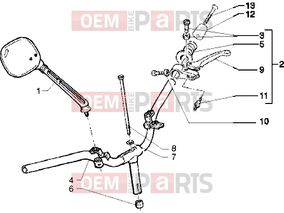 PIAGGIO Handlebars » Handlebars component parts