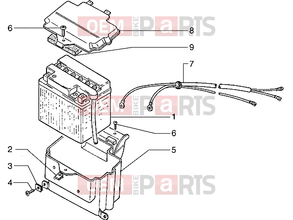 Electrical system » Battery - Piaggio Hexagon 125