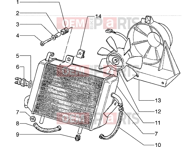 Engine » Radiator - Piaggio Hexagon 125