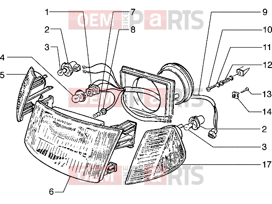 PIAGGIO Electrical system » Headlamp