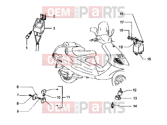 PIAGGIO Electrical system » Electrical devices