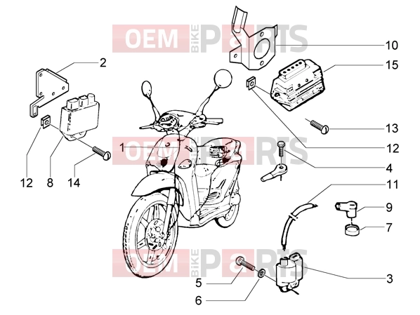 Electrical system » Electrical device - Piaggio Liberty 125 La Poste
