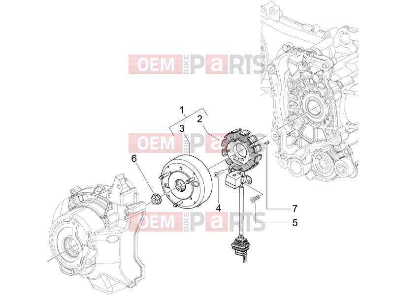 Engine » Flywheel magneto - Piaggio MP3 125 2007