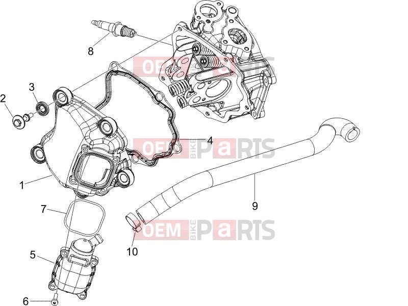 PIAGGIO MP3 250 Engine » Cylinder head cover
