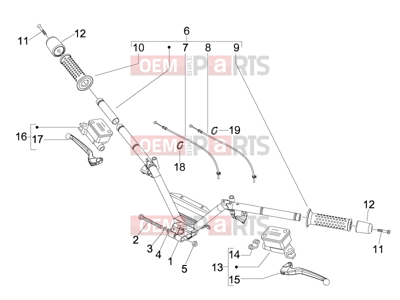 PIAGGIO MP3 250 Handlebars/Steering » Handlebars - Master cil.