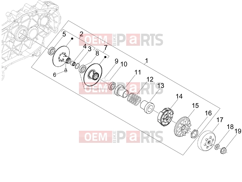 PIAGGIO MP3 250 ie MIC Engine » Driven pulley