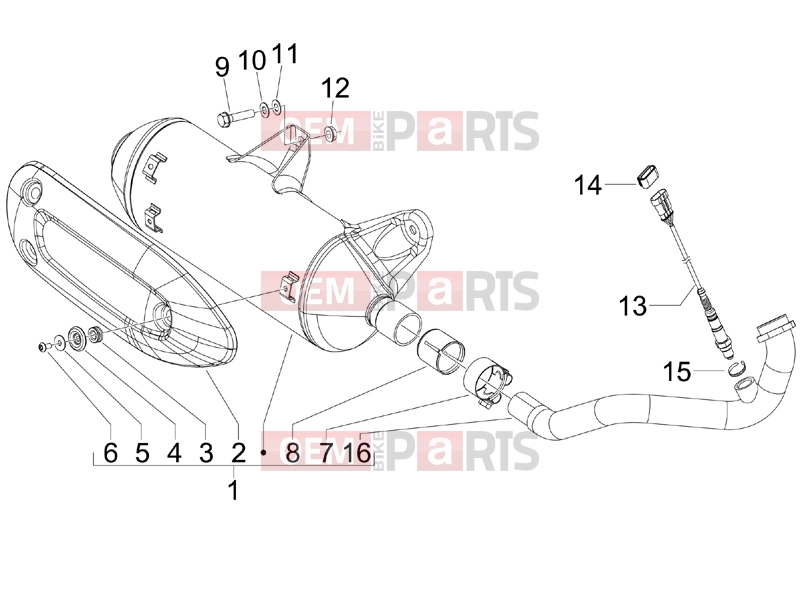 PIAGGIO MP3 300 ie LT Touring Engine » Silencer