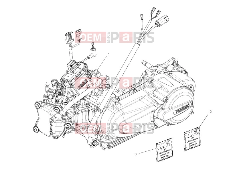 PIAGGIO MP3 300 ie Touring Engine » Engine, assembly