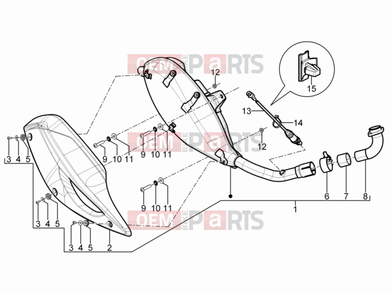 PIAGGIO MP3 300 YOUrban LT ERL Engine » Silencer