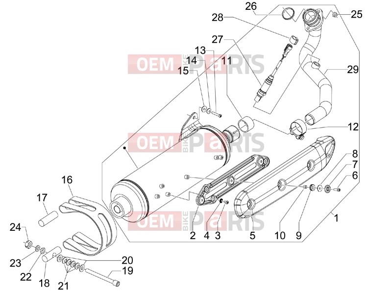 PIAGGIO MP3 400 ie Engine » Silencer