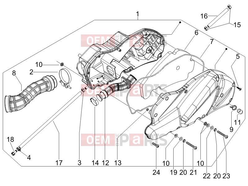PIAGGIO MP3 400 ie Engine » Air filter