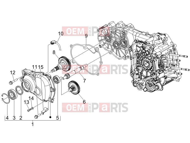 Engine » Reduction unit - Piaggio MP3 400 ie 2010