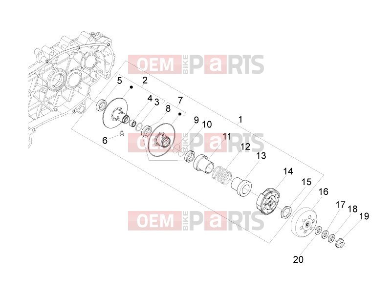 PIAGGIO MP3 400 RL Touring Engine » Driven pulley