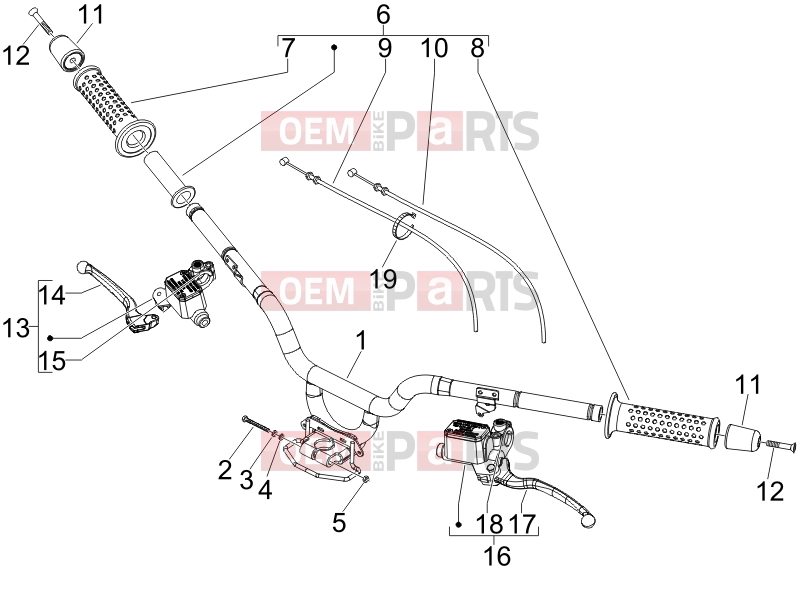 PIAGGIO MP3 500 (USA) Handlebars/Steering » Handlebars - Master cil.
