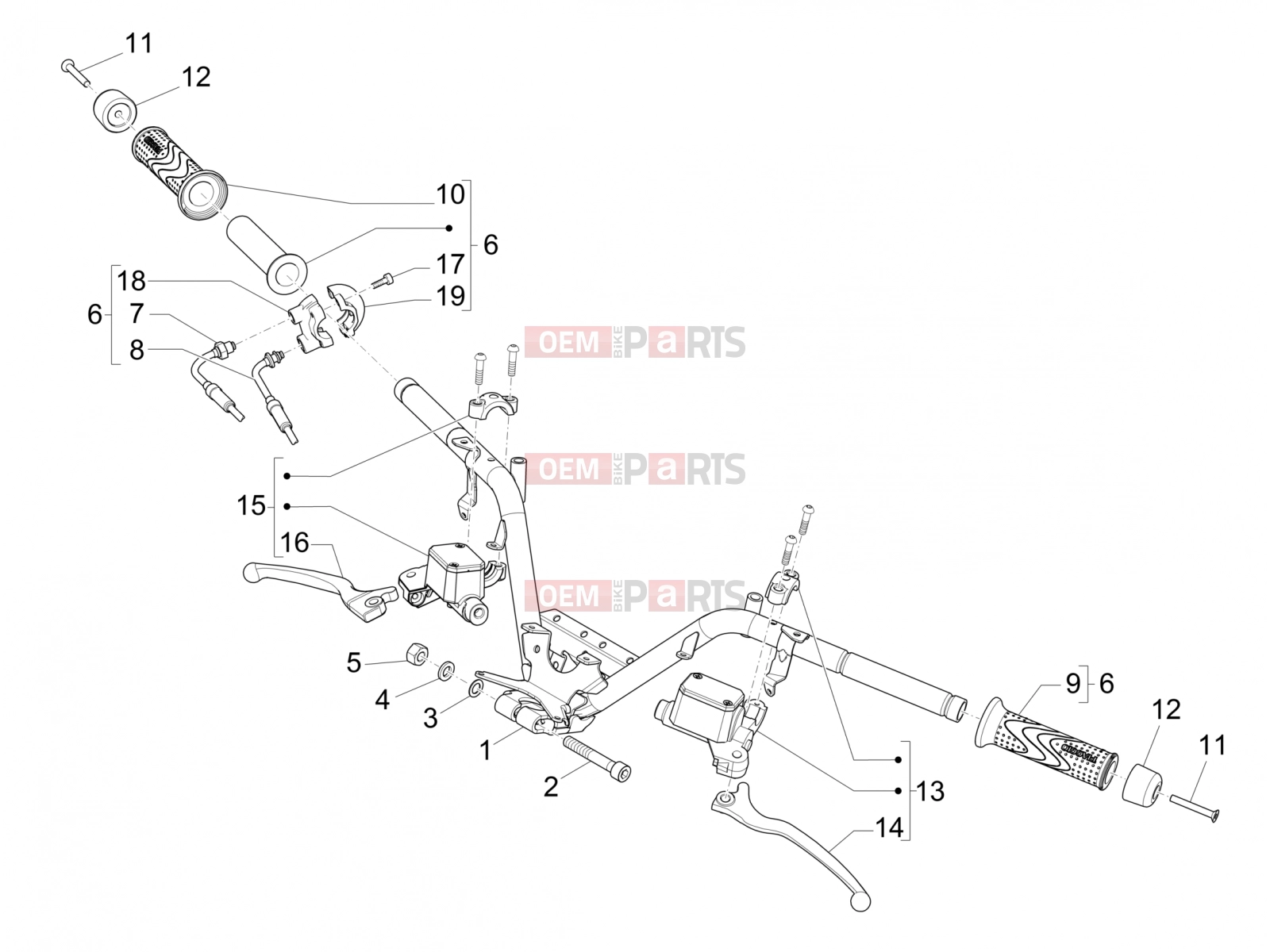 PIAGGIO MP3 500 LT Sport - Business Handlebars/Steering » Handlebars - Master cil.