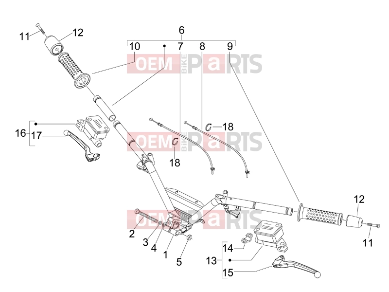 PIAGGIO MP3 500 RL Sport - Business Handlebars/Steering » Handlebars - Master cil.