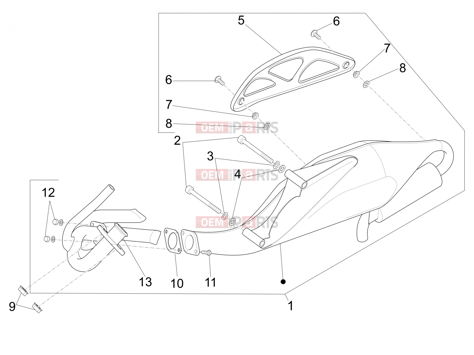 Engine » Silencer - Piaggio NRG Power DD 2013