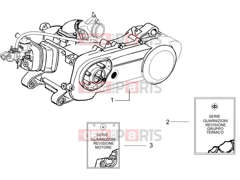 Engine » Engine, assembly - Piaggio NRG Power Purejet 2010