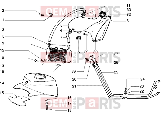 Engine » Installation de refroidissement - Piaggio NTT