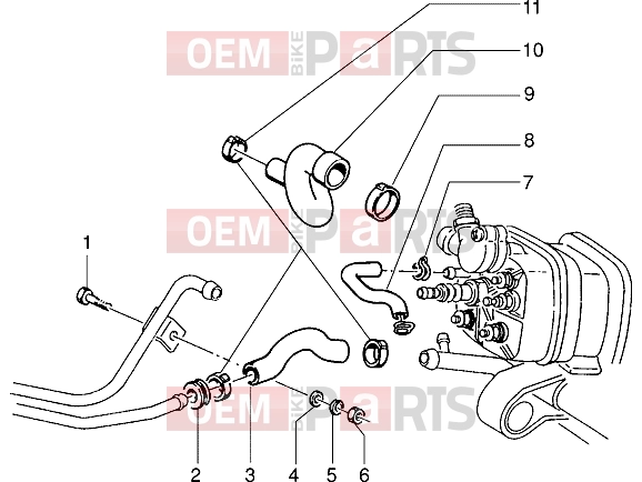 Engine » Installation de refroidissement - Piaggio NTT