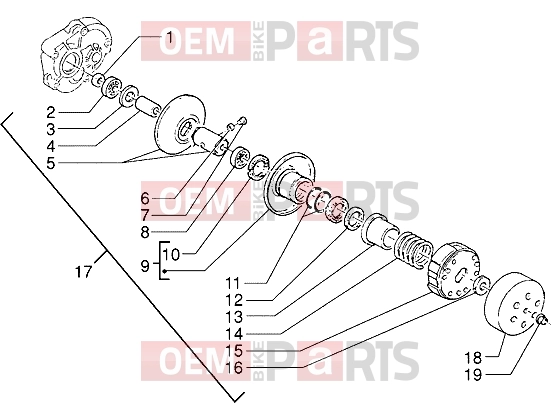 Engine » Driven pulley - Piaggio Skipper 125