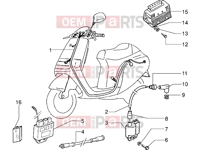 Electrical system » Electrical devices - Piaggio Skipper 125