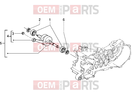 Engine » Crankshaft - Piaggio Skipper 150