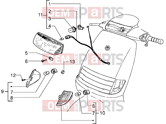 PIAGGIO Electrical system » Optical unit