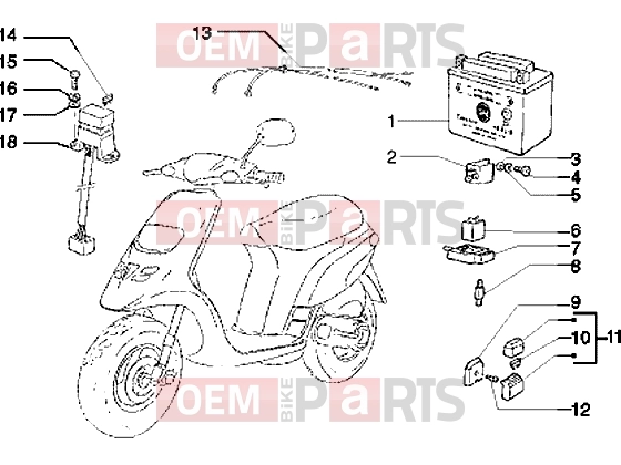 PIAGGIO Electrical system » Electrical devices