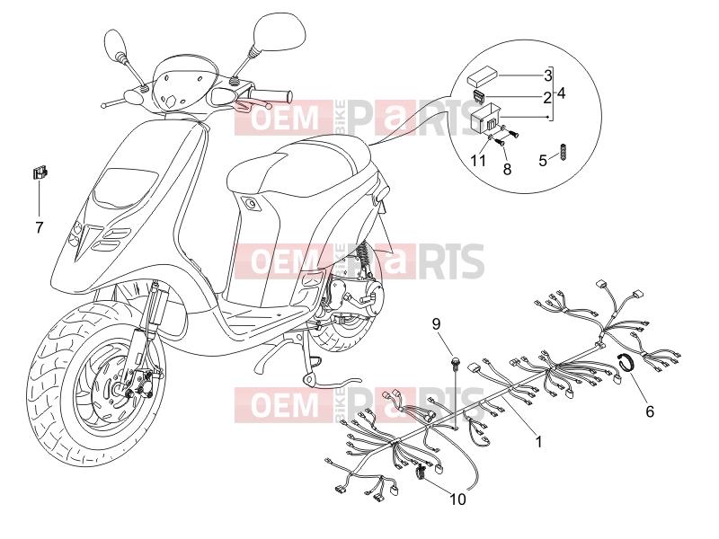 PIAGGIO Typhoon 50 2T Serie Speciale Electrical system » Main cable harness