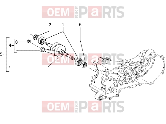 Engine » Crankshaft - Piaggio Typhoon 50 X 2T