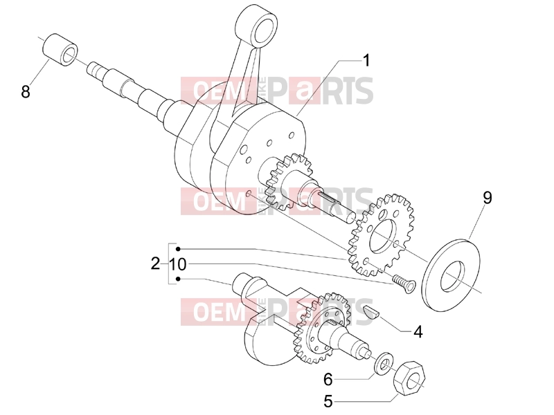 PIAGGIO X Evo 400 Engine » Crankshaft