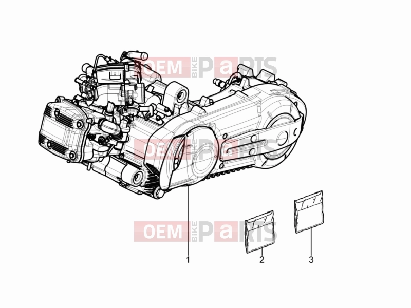 PIAGGIO X10 500 4V I.E. Engine » Engine, assembly