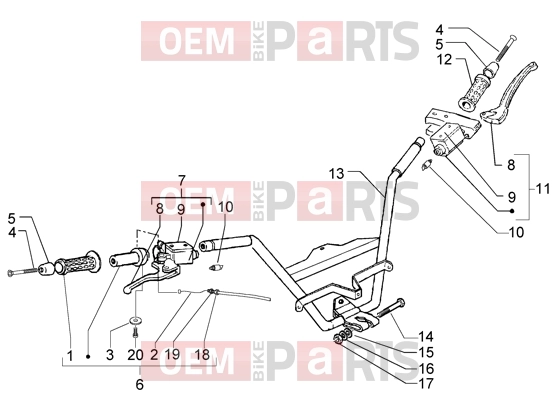 PIAGGIO Handlebars » Handlebar-brake pump