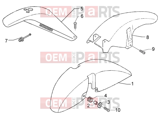 Chassis » Wheel compartment- mudguard - Piaggio X9 125 Evolution