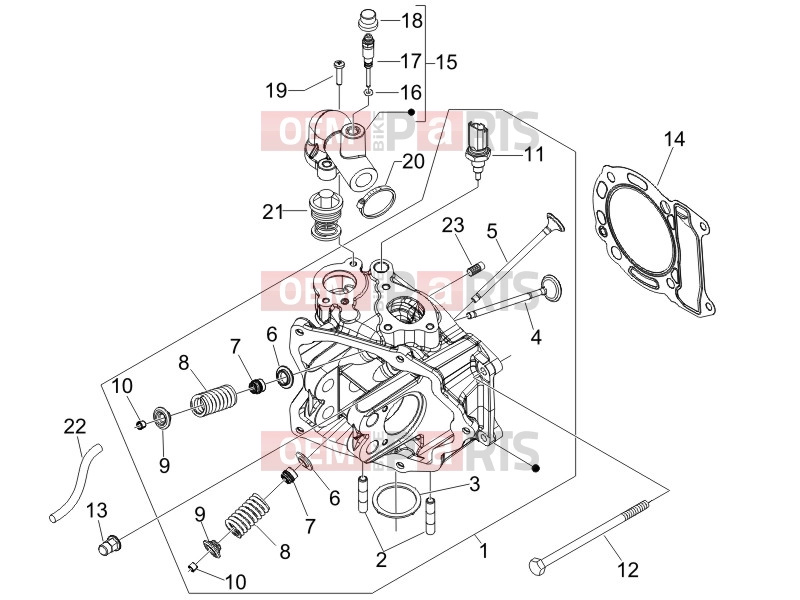 PIAGGIO X9 125 Evolution Engine » Head unit - Valve
