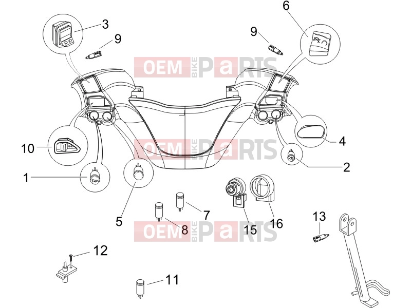 PIAGGIO X9 125 Evolution Electrical system » Selectors - Switches - Buttons