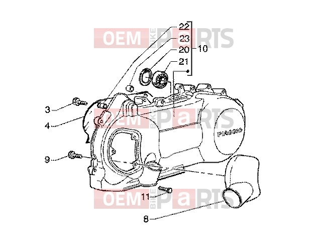Engine » Crankcase cooling - Piaggio X9 200