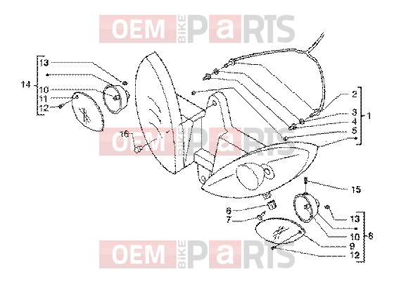 PIAGGIO Electrical system » Front lights