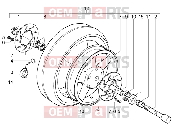 PIAGGIO Suspensions-Wheels » Front wheel