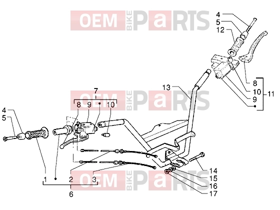 Handlebars » Handlebars-MASTER CYLINDER - Piaggio X9 250