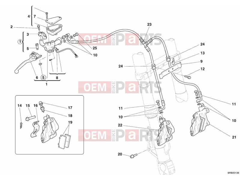 DUCATI 2008 Multistrada 1100 FRONT BRAKE SYSTEM » BRAKING SYSTEM