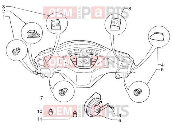 PIAGGIO Electrical system » Electrical device - electric horn