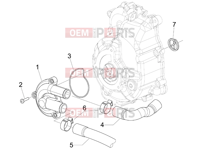 PIAGGIO X9 250 Evolution Engine » Cooler pump