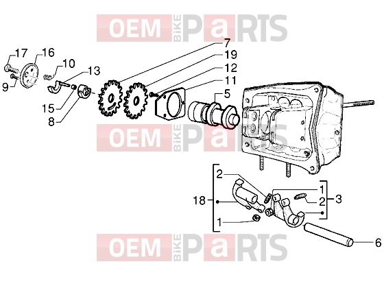 Engine » Rocker levers support - Piaggio X9 500