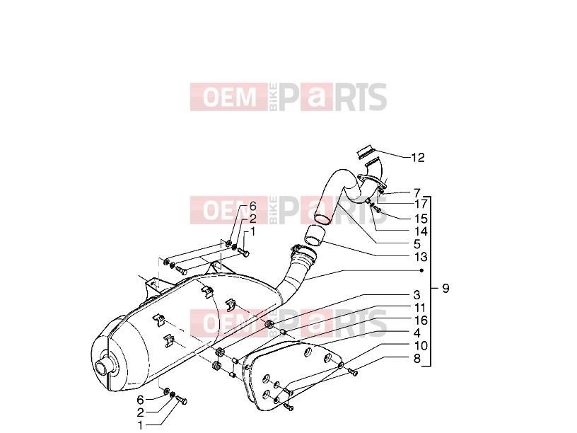 Engine » Silencer - Piaggio X9 500
